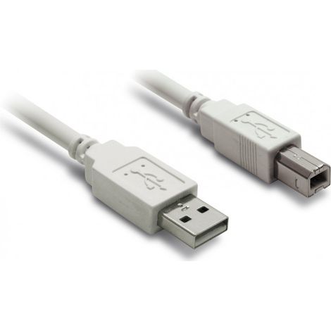 Câble USB 2.0 Metronic 3m Blanc - Connecteurs Dorés (1/2)