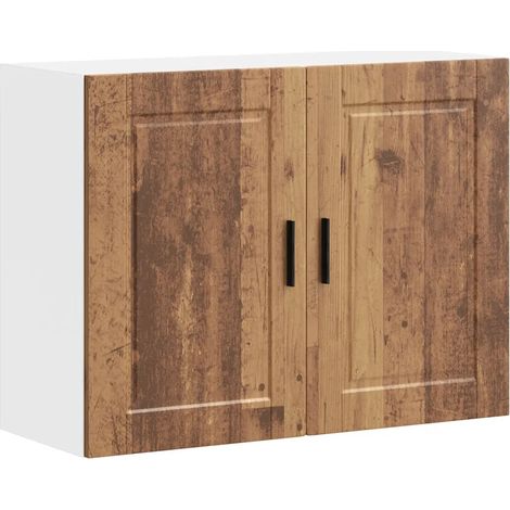 Armario de pared de cocina Porto vintage espacio de almacenamiento práctico 80 x 31 x 60 cm madera contrachapada madera vieja 020050380 (1/5)