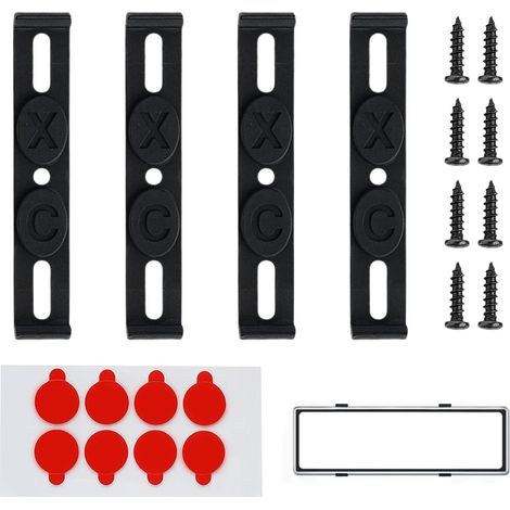 4 Support Plaque Lmmatriculation,Support Plaque Immatriculation Voiture,Cache Plaque Immatriculation,Plaque Immatriculation Voiture,Universels sans Cadre pour Voiture,Plaque D'immatriculation (1/5)