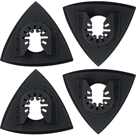 Platorello abrasivo universale a 4 pezzi per accessori Bosch Parkside Ryobi Worx Workzone (80 mm)