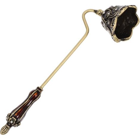 Estintore per candele in lega di zinco per aromaterapia con strass, design vintage, estintore portatile a stoppino per candele lunghe, per spegnere in sicurezza incendi in famiglia e durante le feste. (1/5)