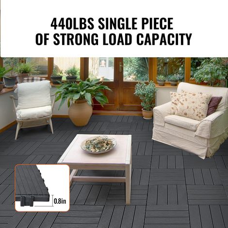 Dalles de Terrasse Emboîtables - Lot de 10 Revêtement de Sol (1/5)