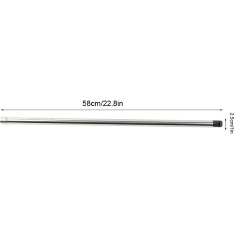 Barra telescópica para ropa [barra de estante] + Barra telescópica extensible + [Extensible, acero inoxidable] + 58–98 cm, diámetro 2,5 cm, capacidad de carga 50 kg, 520 g (1/5)