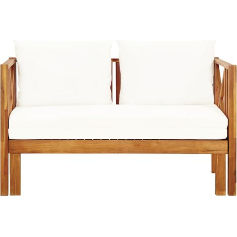 Maison Exclusive - 2-Sitzer-Gartenbank mit Kissen 122 cm Massivho