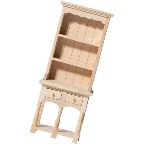 Armoire de rangement miniature en bois de 1/12 pour maison de poupée, accessoires d'exposition réaliste, organiseurs, décors de scène, accessoires de maison de poupée (1/5)