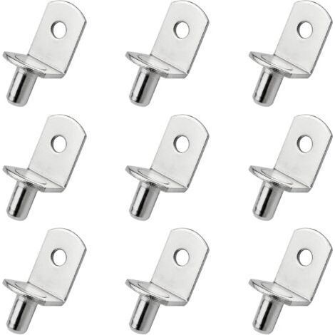 25 Pièces Chevilles de Support d'Étagère Goupille de Support d'Etagère en Métal Taquets pour Etagères L Forme Support Équerre Pour bois ou Verre Armoire Placard Bibliothèque (1/5)