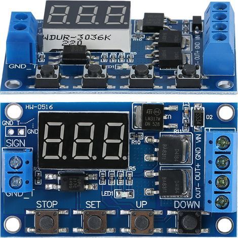 Module de relais de minuterie, double-MOS 60 34 12 mm DC 5V 36V pour contrôler les lumières des moteurs (1/3)