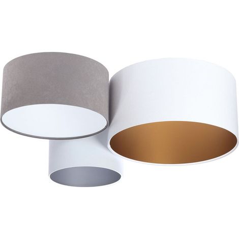Plafonnier trio 080-03-012 - Blanc, blanc, gris, argent, or (1/5)