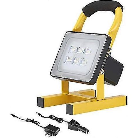 10-W-LED-Arbeitsleuchte, 1000 lm, wiederaufladbar, 6000 K kaltweiß