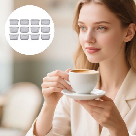 Confezione da 12 filtri di ricambio per macchine da caffè Braun BRSC004. Compatibili con il modello BrewSense. (1/4)