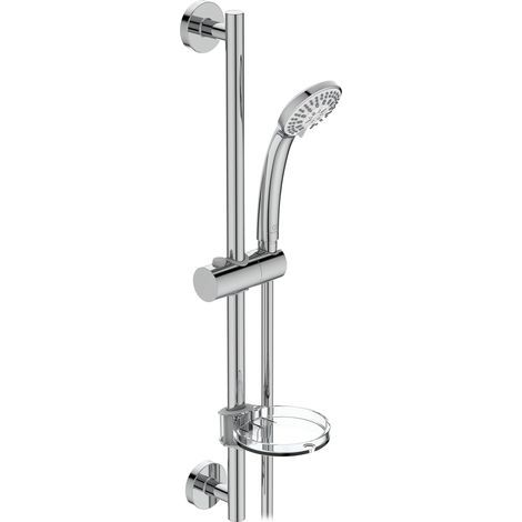 1 Ensemble de douche Barre 60 cm Douchette 3 jets Porte-savon Salle de bain (1/3)