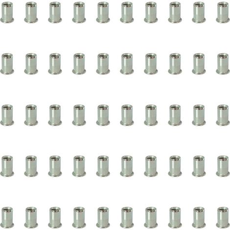 50 écrous à sertir, M5, acier inoxydable 304, pour câbles électriques, fixation extérieure, installations industrielles et marines (1/3)