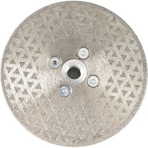 Disco de corte y desbaste de diamante electrochapado de 125 mm x M14 para piedra, mármol, azulejos y granito. (1/4)