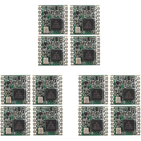 12 modules émetteurs-récepteurs sans fil RFM95 RFM95W 868 MHz LORA SX1276, conformes aux normes FCC, RoHS, ETSI et REACH. (1/5)