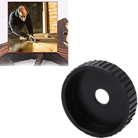 Schwarze, harte, runde Winkelschleifscheibe für Winkelschleifer, zum Schleifen, Formen, Schärfen, Holzschnitzen und Polieren von Teetabletts (1/5)