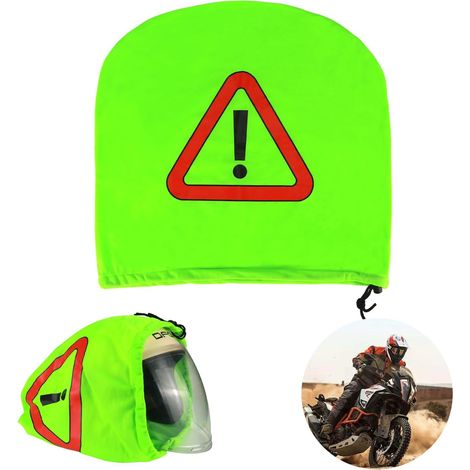 Triangle Voiture, Triangle De Signalisation Petit Casque Moto Triangle De Signalisation pour Casque De Moto Triangle D'Avertissement De Moto pour la Sécurité en Cas d'accident (1/5)