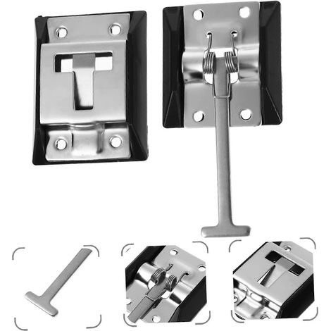 Élégant support de porte pour caravane. Loquet de porte robuste et résistant aux intempéries pour remorques. Durable et sans jeu. (1/4)