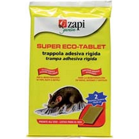 24CF colla per topi super eco-tablet - busta con 2 tavolette adesive da cm.20x30