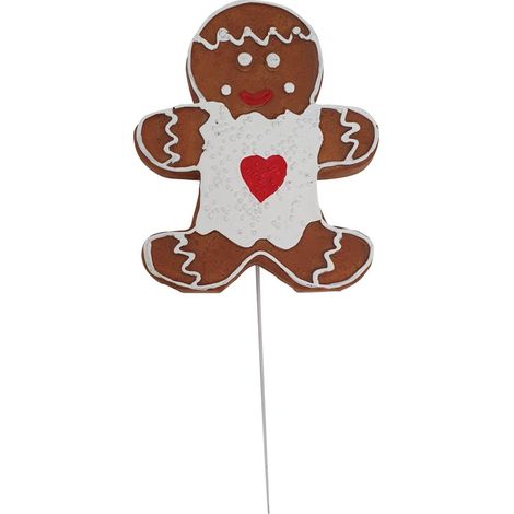 Figur Pfefferkuchen Baby Stecker 20,5 x 6 x 1 cm braun Weihnachtsfigur