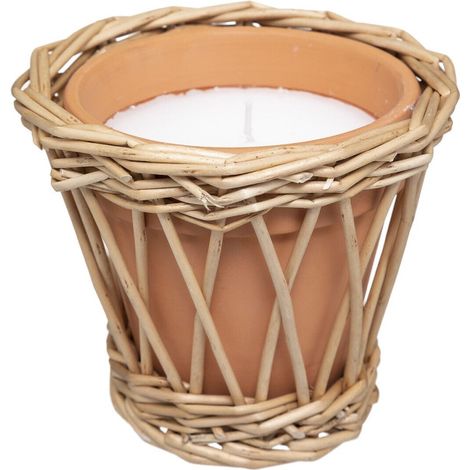 Bougie Parfumée en Rotin "Carmen" 120g Citronnelle