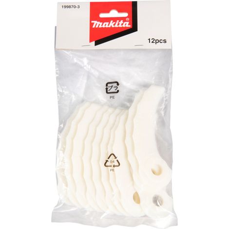 Makita 12x  lame di  ricambio in  plastica 305  mm per  decespugliatore a  batteria -  199870-3 (1/4)