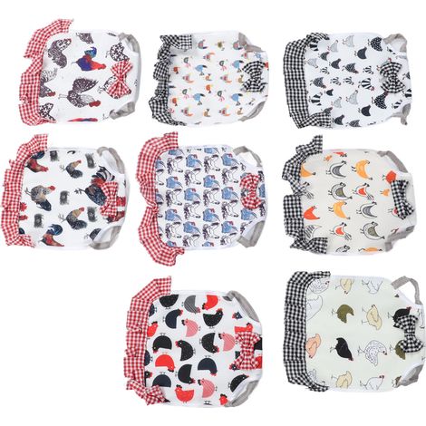 Lot de 8 selles pour poules, protège-ailes et protège-dos, sangles élastiques, tabliers et accessoires pour fixer les plumes. (1/5)
