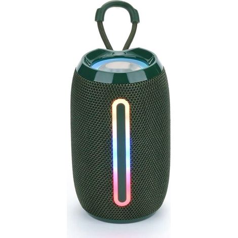 Coluna Bluetooth Greenlyca GL69800 (lumière RGB - Hi-Fi - Vert)