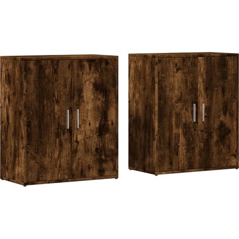 Credenza buffet cassettiera mobile contenitore organizer cucina soggiorno soggiorni set da 2 60 x 31 x 70 cm multistrato marrone 020036739