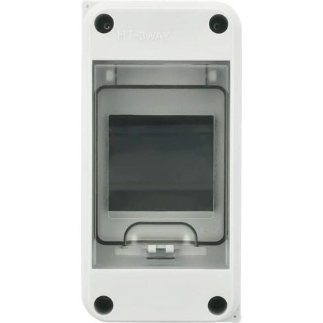 IP65 Waterproof Outdoor Electrical Box, 3 Modules, ABS Plastic Surface, Outdoor Electrical Waterproof Enclosure Box, Control Cabinet, Modular Junction Box (3 Way) (1/5)
