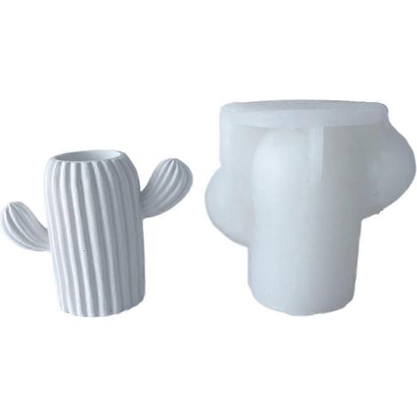 3D-Silikonform in Kaktusform für Blumentöpfe, Harztöpfe für Sukkulenten aus Beton.