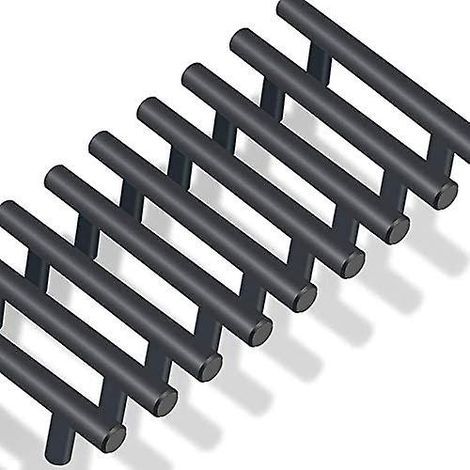 Set mit 20 schwarzen Edelstahl-Küchenschrankgriffen (Mittenloch: 64 mm) (1/5)