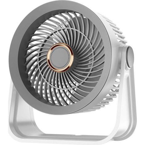 HONORNIC - Ventilateur de circulation d'air, rechargeable par USB, multifonctionnel, pour la maison, la résidence étudiante, le bureau, gris, violet