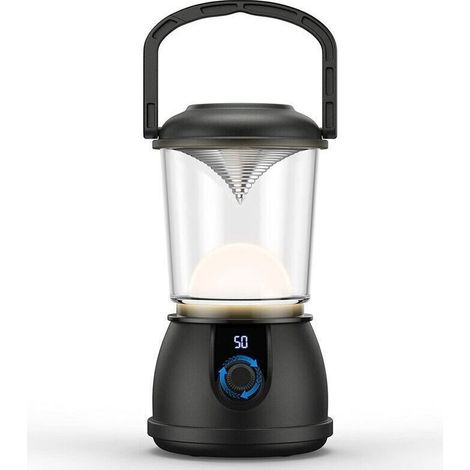 Lampe Camping Rechargeable LED Puissante - 10000mAh, Dimmable, 5 Modes d'Éclairage - Étanche - Portable pour Camping, Bricolage, Pêche, Garage, Cave (1/5)