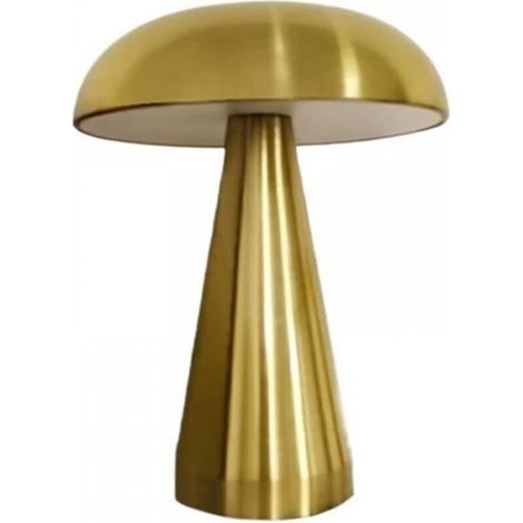 Lampe de chevet LED rechargeable en forme de champignon, idéale pour la lecture, la chambre ou le bureau，(Jaune) (1/5)