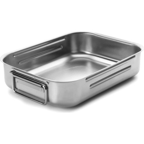 Lacor Rustidera Teglia con Manici, Grigio, 40 x 27 x 8 cm