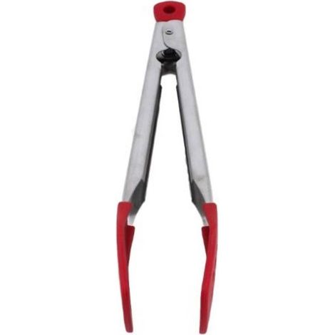 TrAdE Shop Traesio - Acciaio Inox Maniglia Silicone Cibo Pinza Bbq Morsetto Utensile Da Cucina -