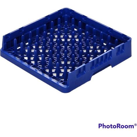 Casier lave-vaisselle - 500x500x100mm - Côté ouvert - Plateaux - Saro