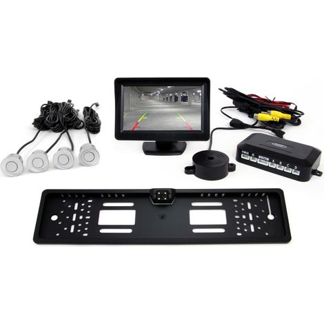 Kit de sensor TFT01 de 4,3" con cámara LED CAM-402, 4 sensores plateados (1/5)