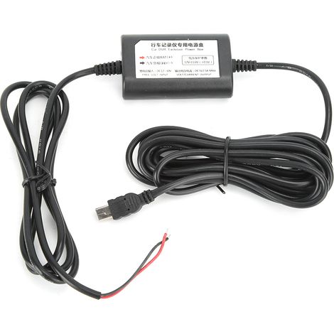 Kit de câblage dur pour Dash Cam 12V 24V vers 5V 2.5A USB Mini droit, ligne abaisseur pour surveillance de stationnement (1/4)