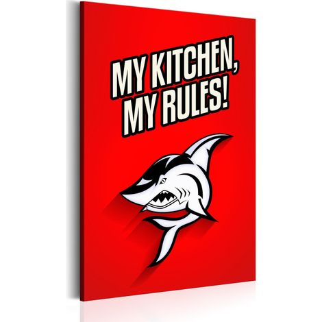 Tableau Imprimé "My Kitchen, My Rules" 80 x 120 cm (1/2)