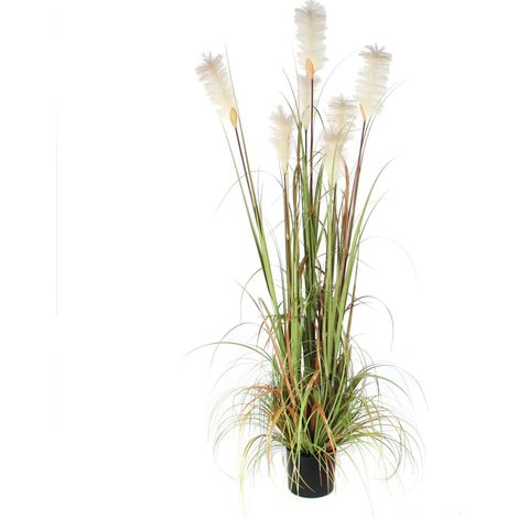 Mica Kunstpflanze Federgras Foxtail im Topf grün, 180 x 80 cm