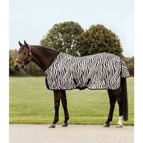 Manta antiinsectos Waldhausen zebra transpirable con solapa cola (1/2)