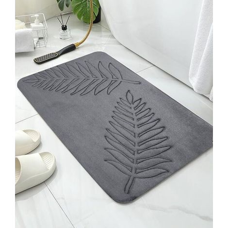 Memory Foam Bath Mat,Thickened Bathroom Mat Absorbent Shower Exit Mat,Soft and Comfortable Memory Foam (1/4)