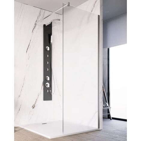Parete doccia Walk in 100 cm Marsiglia vetro opaco 8 mm H 195 cromo (1/5)