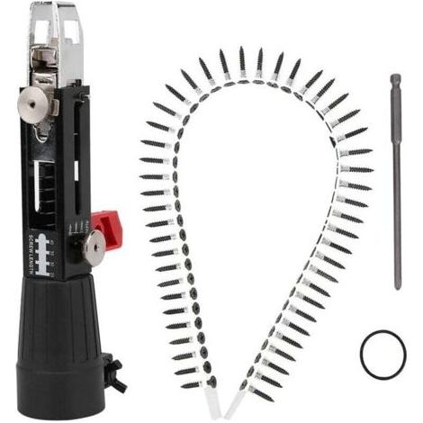 Tournevis Chargeur pour Perceuses, Vis à Plaques de Plâtre, Perceuse à Vis, Adaptateur de Chaîne, Tournevis pour Cloison Sèche, Chaîne Automatique pour Pistolet à Clous, Perceuse (1/4)
