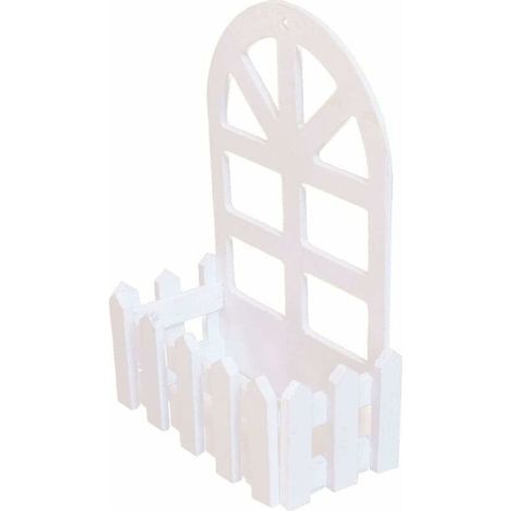 Hanging Wooden Basket Planter Fence Flower Basket Antique Wooden Flower Pot for Floral Arrangement Balcony Living Room Bar Wedding Party Decoration (1/5)