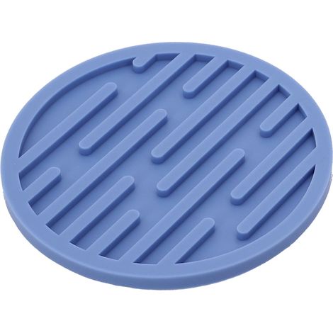 6 sottobicchieri rotondi in silicone, resistenti al calore, adatti per tazze da tè, tazze da caffè e tavolini - blu (1/4)
