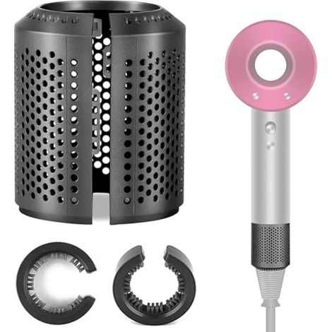 Couvercle de filtre extérieur pour sèche-cheveux Dyson Supersonic HD01 HD03 HD07 HD08 HD15 - Pièces de rechange amovibles - Gris