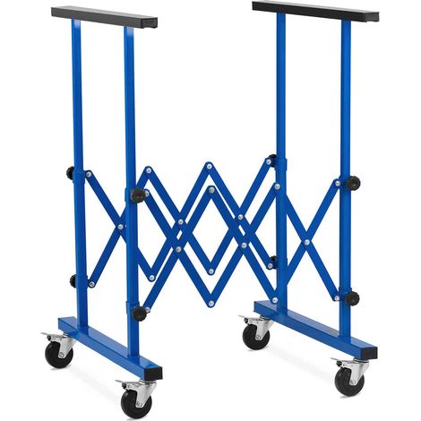 Tréteau télescopique roulettes avec freins tréteaux en hauteur 79 à 127 cm (1/5)