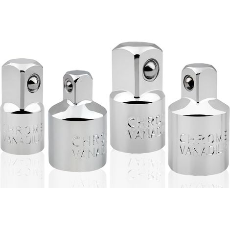 4 Pièces Jeu D'adaptateurs Adaptateur à Clique Jeu D'adaptateurs de Douilles 12.5mm à 10mm, 10mm à 12.5mm, 10mm à 6.3mm, 6.3mm à 10mm pour Douille à Cliquet Clés